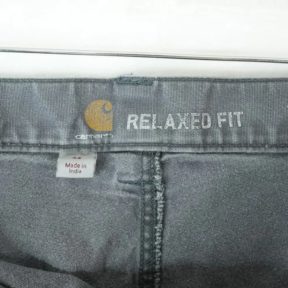 Carhartt Shorts Mens‎ 42x10 Gray Stained Workwear Cargo Utility Carpenter 103652